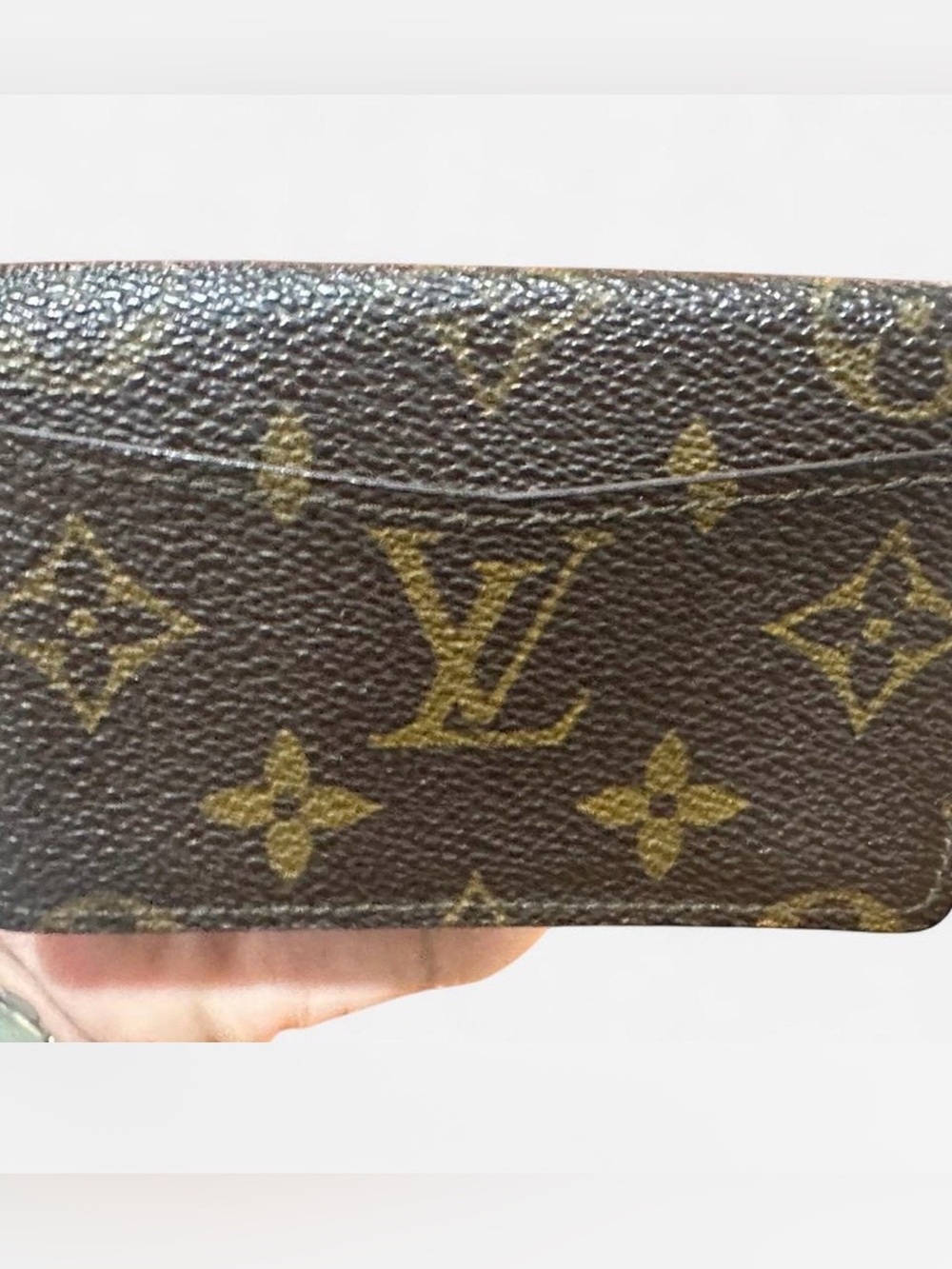 Authentic Vintage Louis Vuitton Monogram Brown Card Holder / Slim Card Case